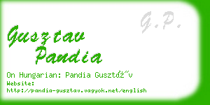 gusztav pandia business card